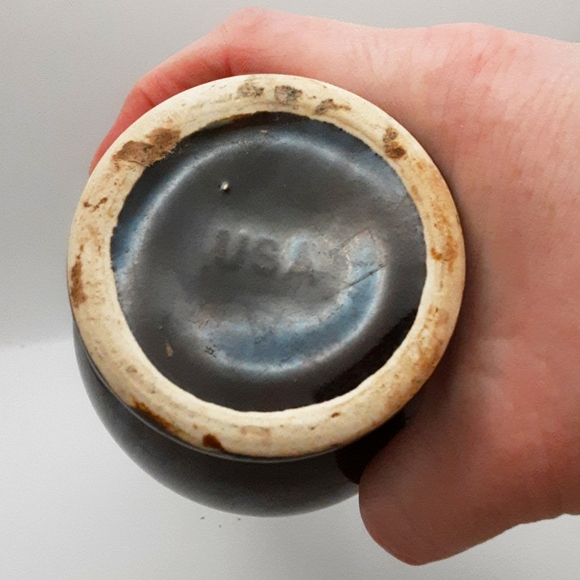 Vintage USA Pottery Brown & Green Drip Glaze Pitcher Vase 8.5" - Picture 8 of 8